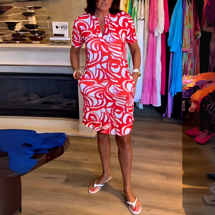 GIULIANA™|ABITO FLUIDO ELEGANTE