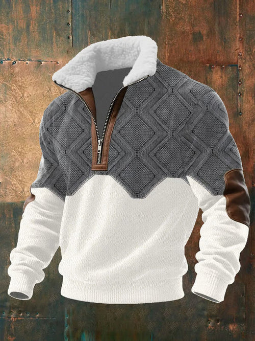 Men's Zip-Up Sweaters with High Collar