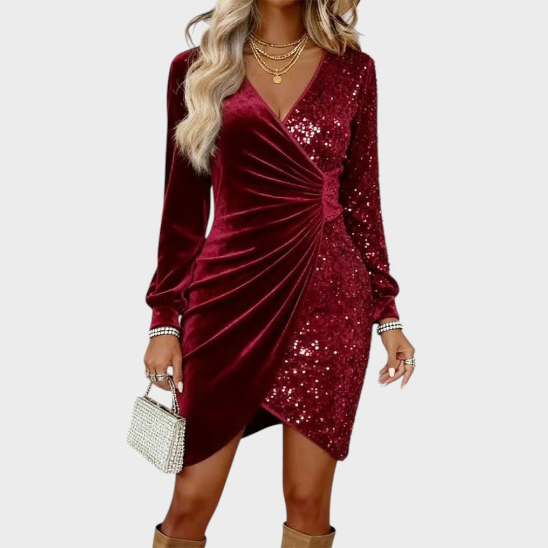 BRIGITTE™|ELEGANT DRAPED DRESS