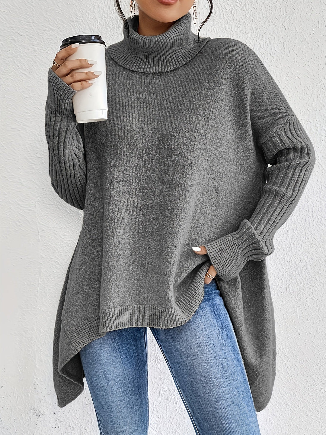ODETTE™|MAGLIONE DOLCEVITA OVER