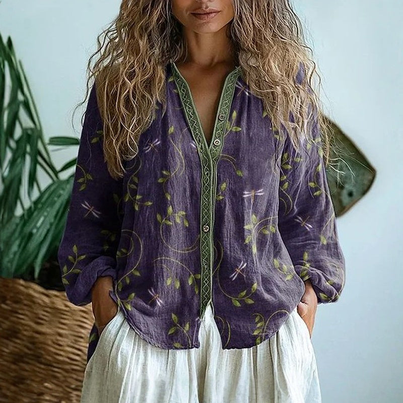 PAULA™|VINTAGE LEAF BLOUSE