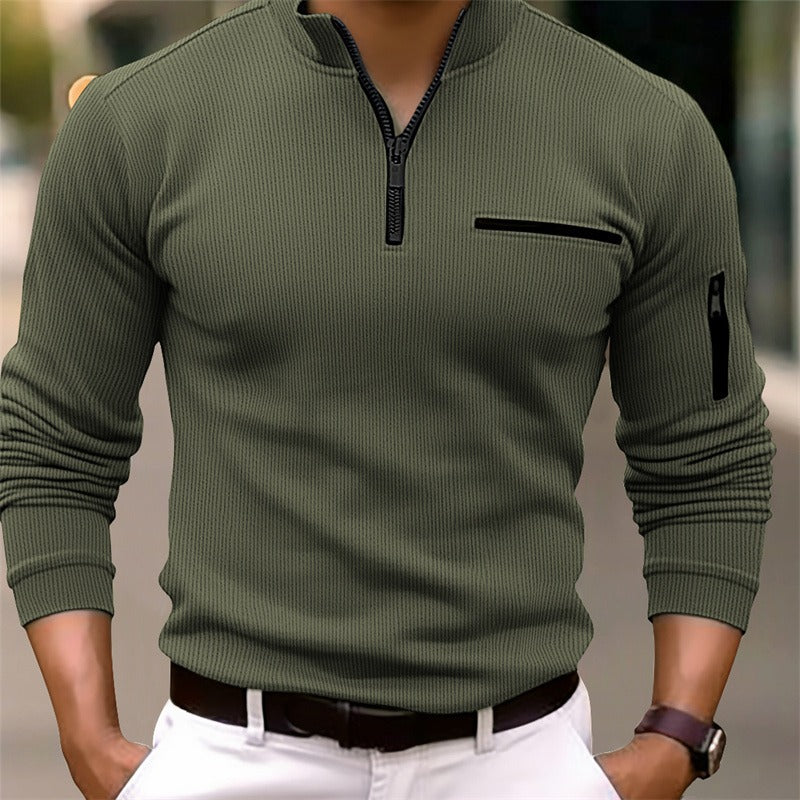 GUSTAV™|ZIP COLLAR SWEATER