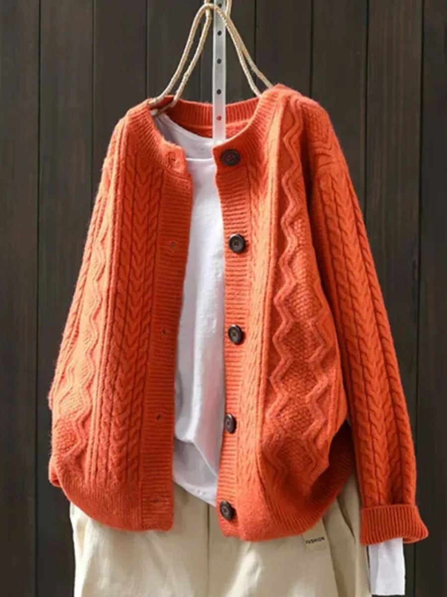 OLIVIA™|CLASSIC CABLE CARDIGAN