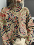 FRANCES™|VINTAGE FLORAL TURTLENECK