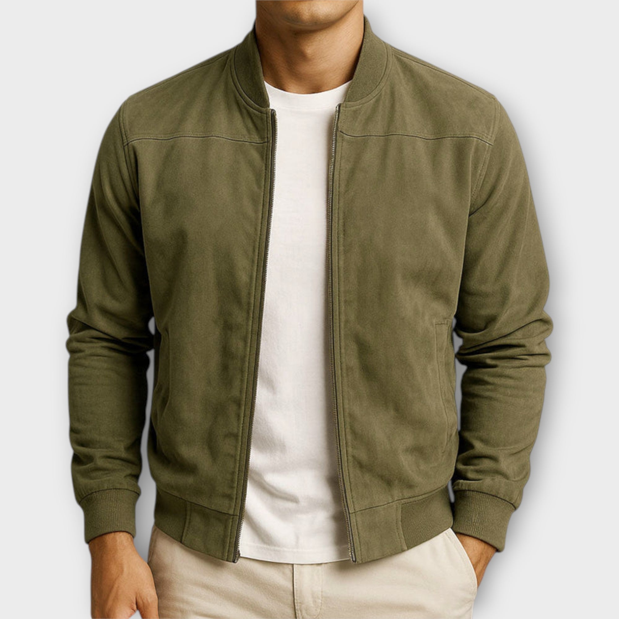 GLENN™|SUEDE BOMBER JACKET