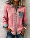 JULIANE™|CHIC PINK KNITTED POLO