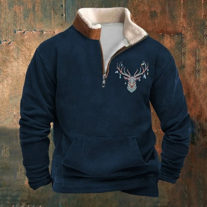 PIERRE™|MAGLIONE A QUARTO ZIP