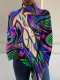MAYA™|RETRO ABSTRACT ART SWEATER