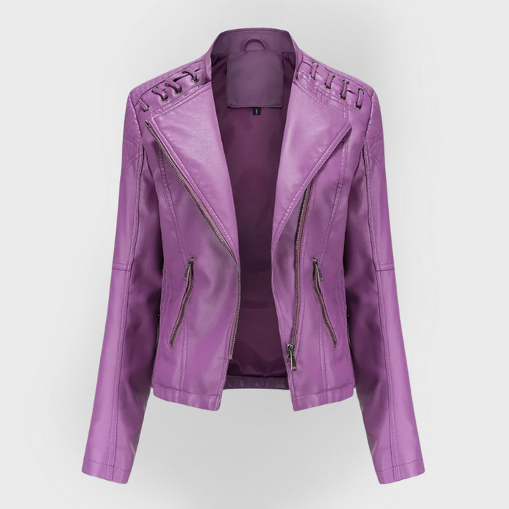 EMMA™|Giacca classica in pelle morbida