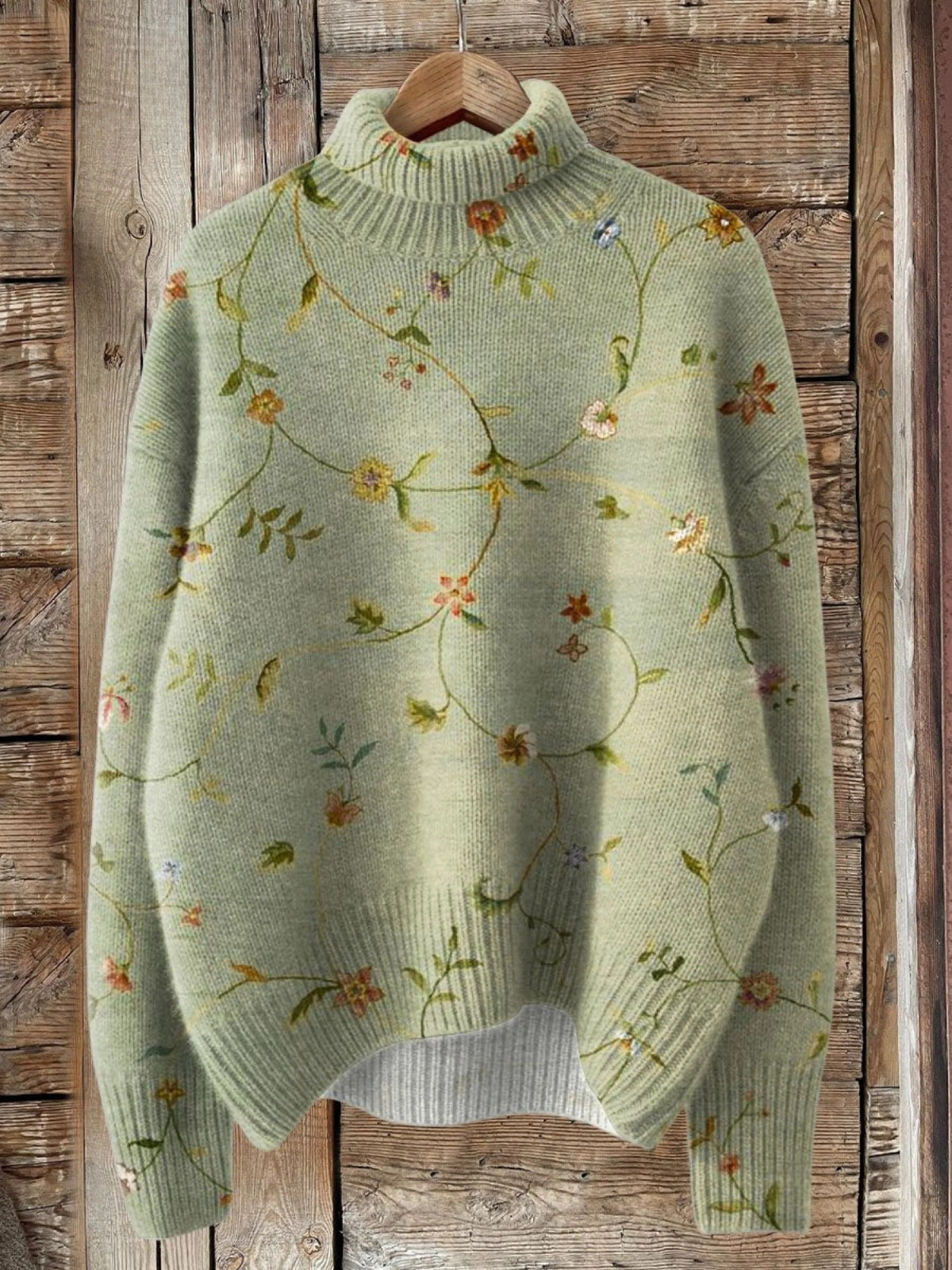 ELIZA™|VINTAGE FLORAL ART SWEATER
