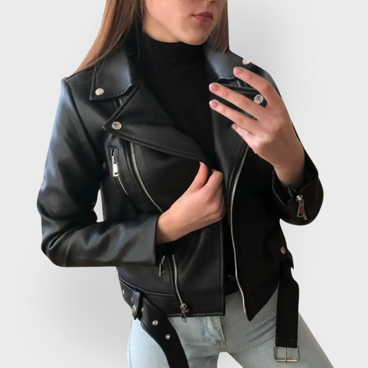 AVA™|Giacca in pelle casual resistente