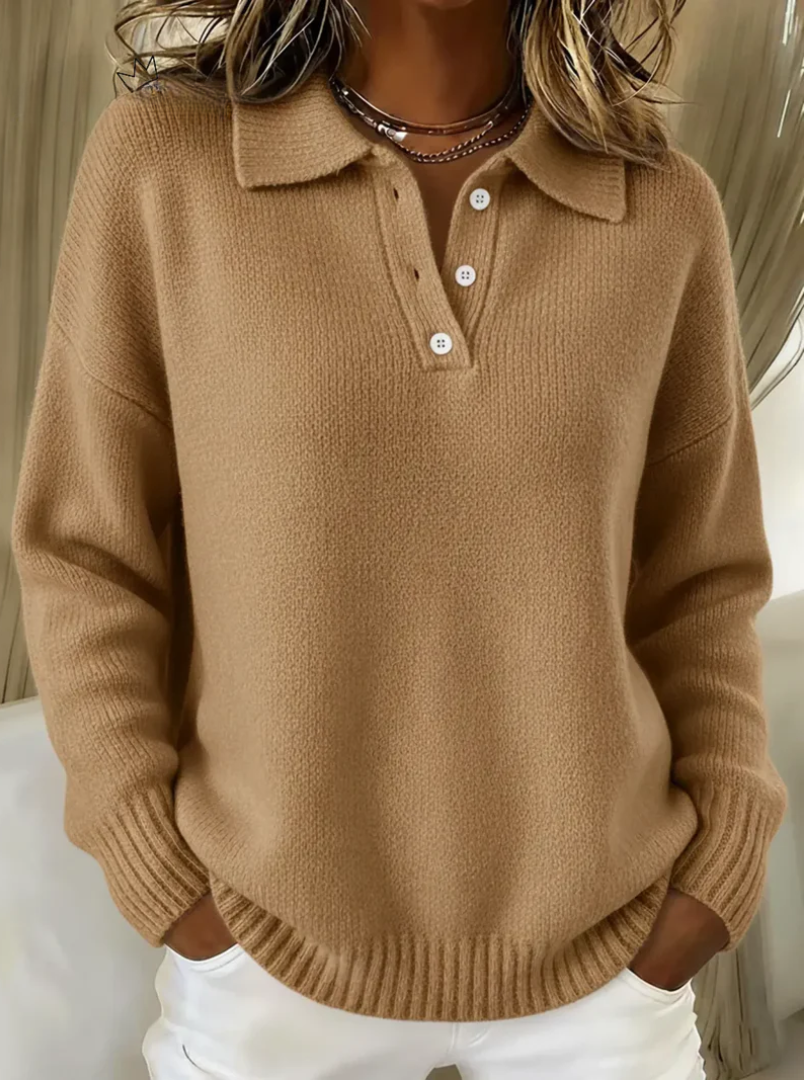 AMBER™|POLO SWEATER