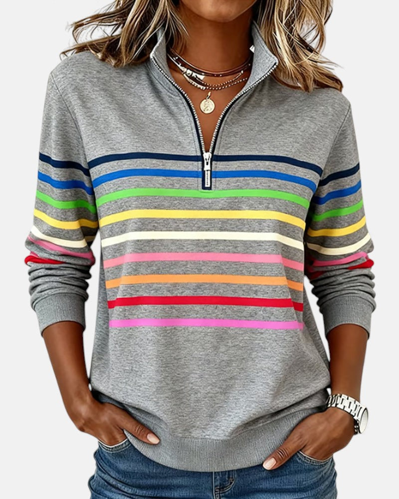 LUNARA™|COLOR ZIP SWEATSHIRT