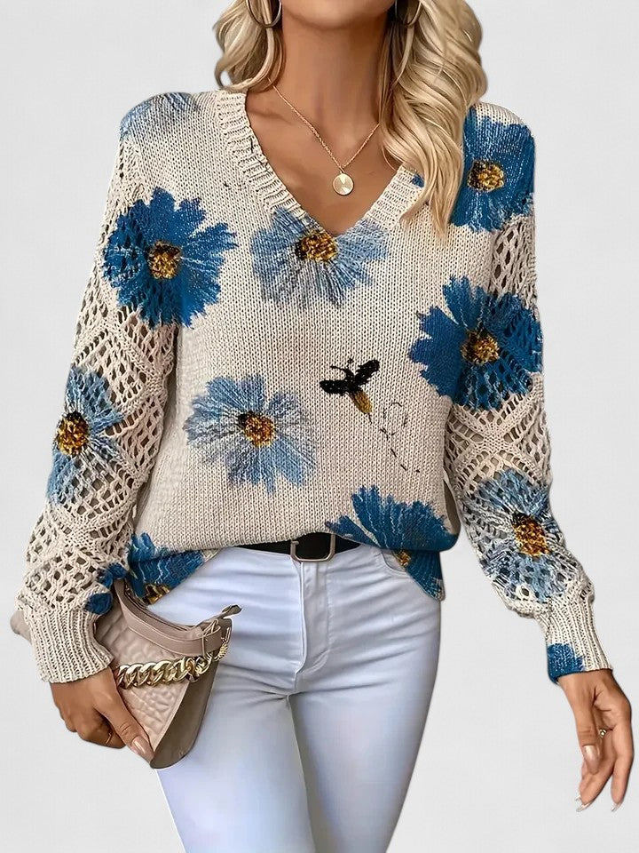 ORNELLA™|MAGLIONE FLOREALE