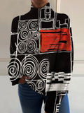 EVA™|ABSTRACT COLOUR BLOCK ART SWEATER