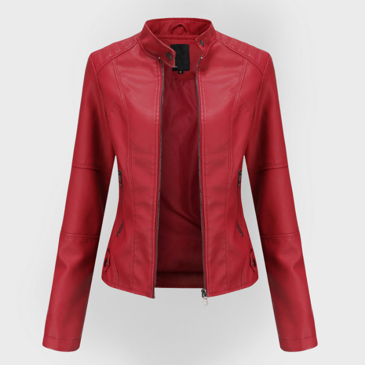 AMELIA™|Giacca in pelle stile moderno