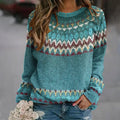 CLARA™|COMFORTABLE RETRO WAVE SWEATER