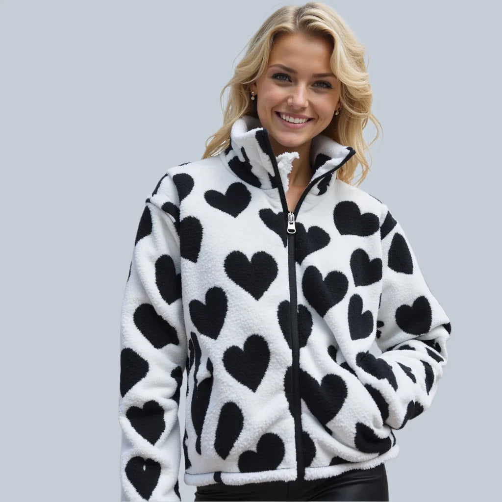 MEGAN™|REVERSIBLE HEART JACKET