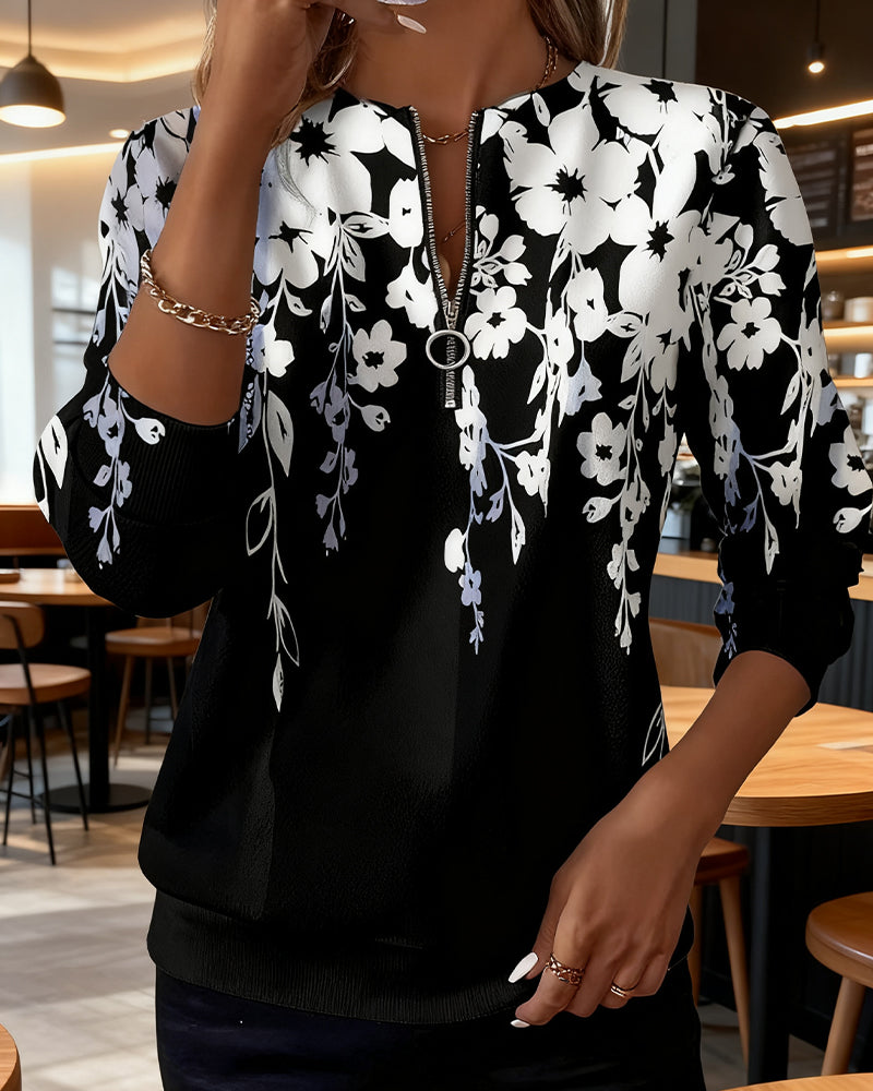 JASMINE™|HALF ZIP SWEATSHIRT