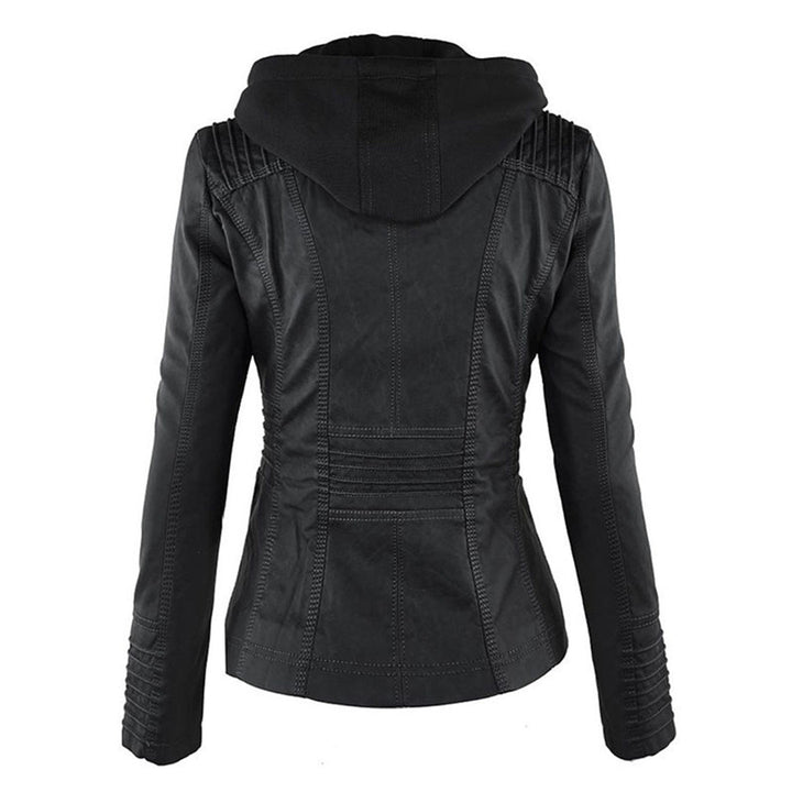 MEGAN™|Giacca di pelle alla moda con cappuccio