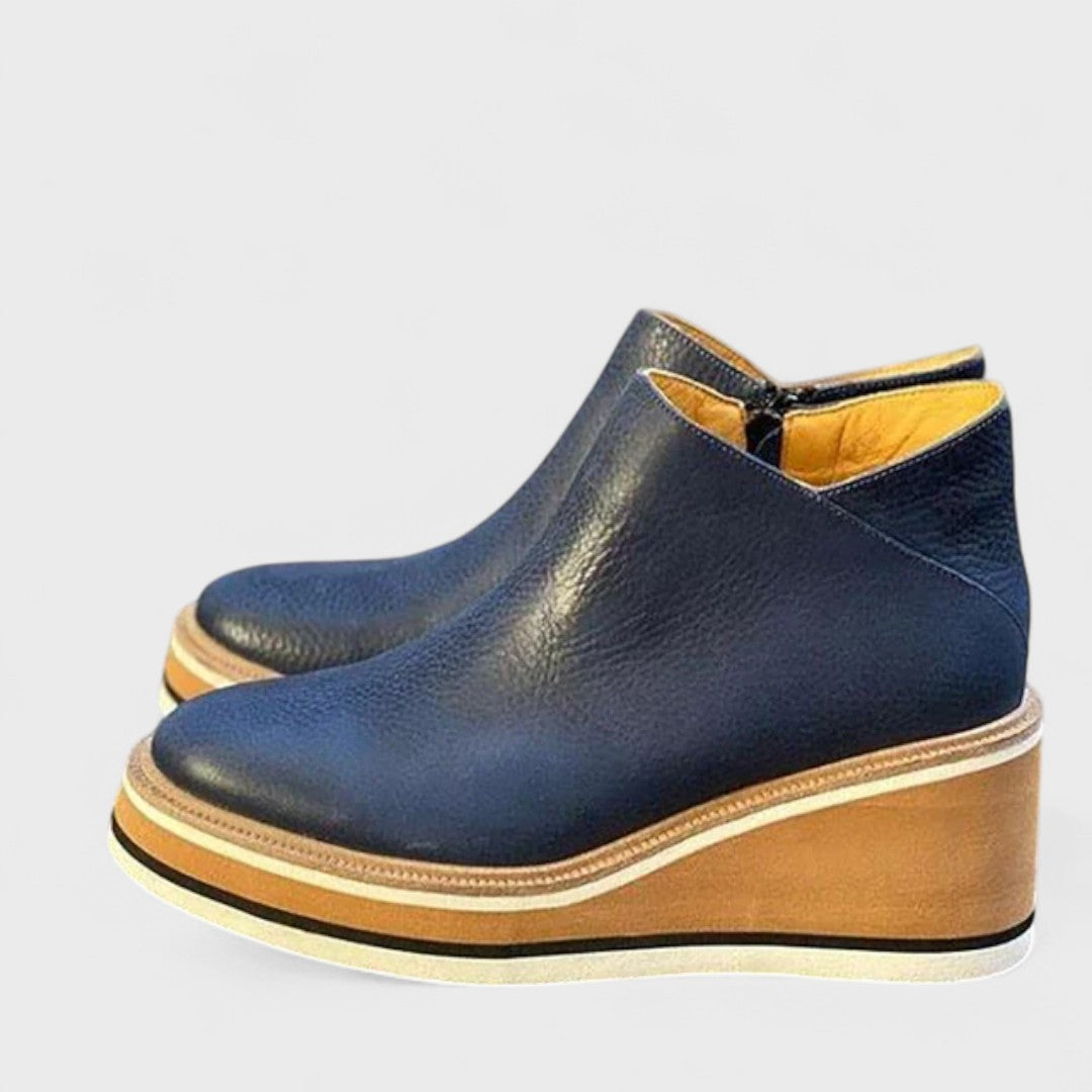 TRIXIE™|PLATFORM SLIP-ON ANKLE BOOTS
