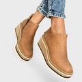 TRIXIE™|PLATFORM SLIP-ON ANKLE BOOTS