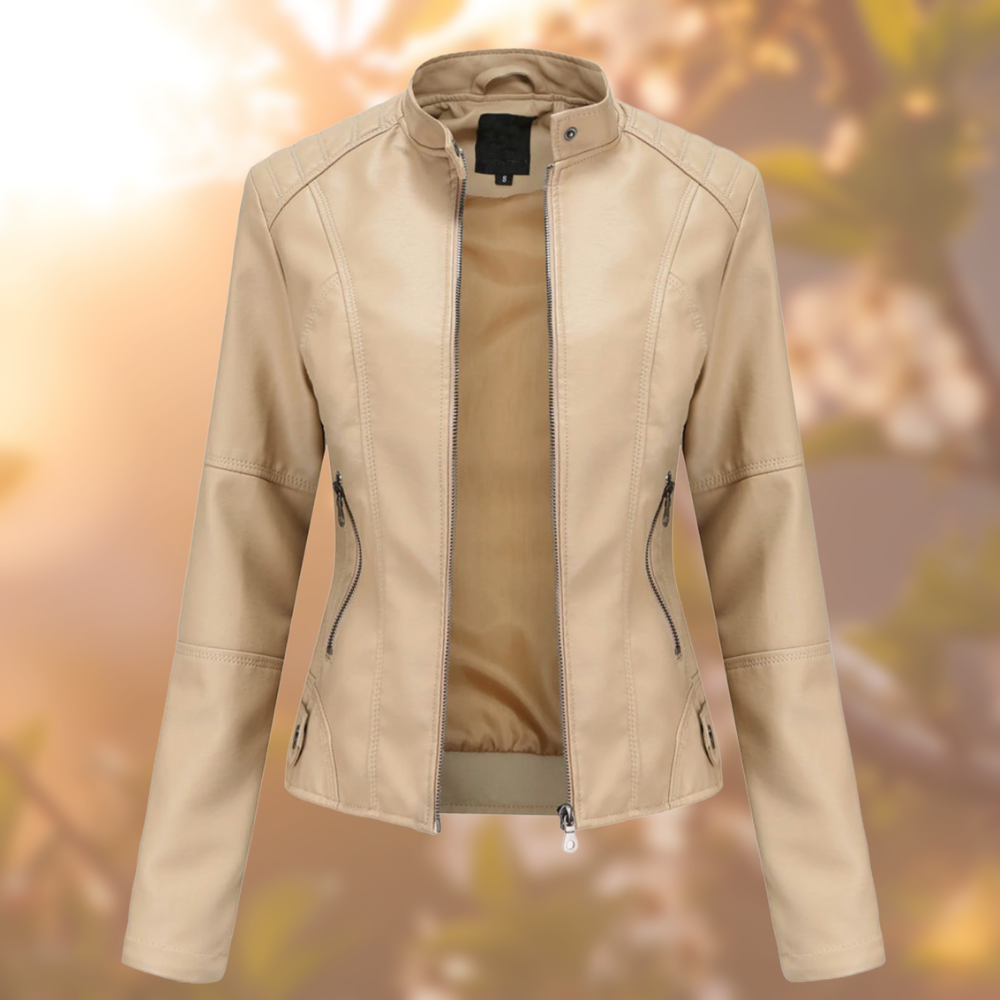 AMELIA™|Giacca in pelle stile moderno