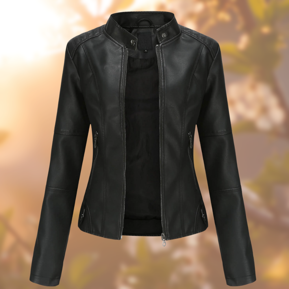 AMELIA™|Giacca in pelle stile moderno