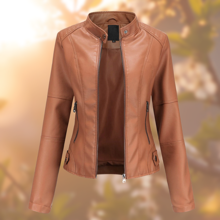 AMELIA™|Giacca in pelle stile moderno