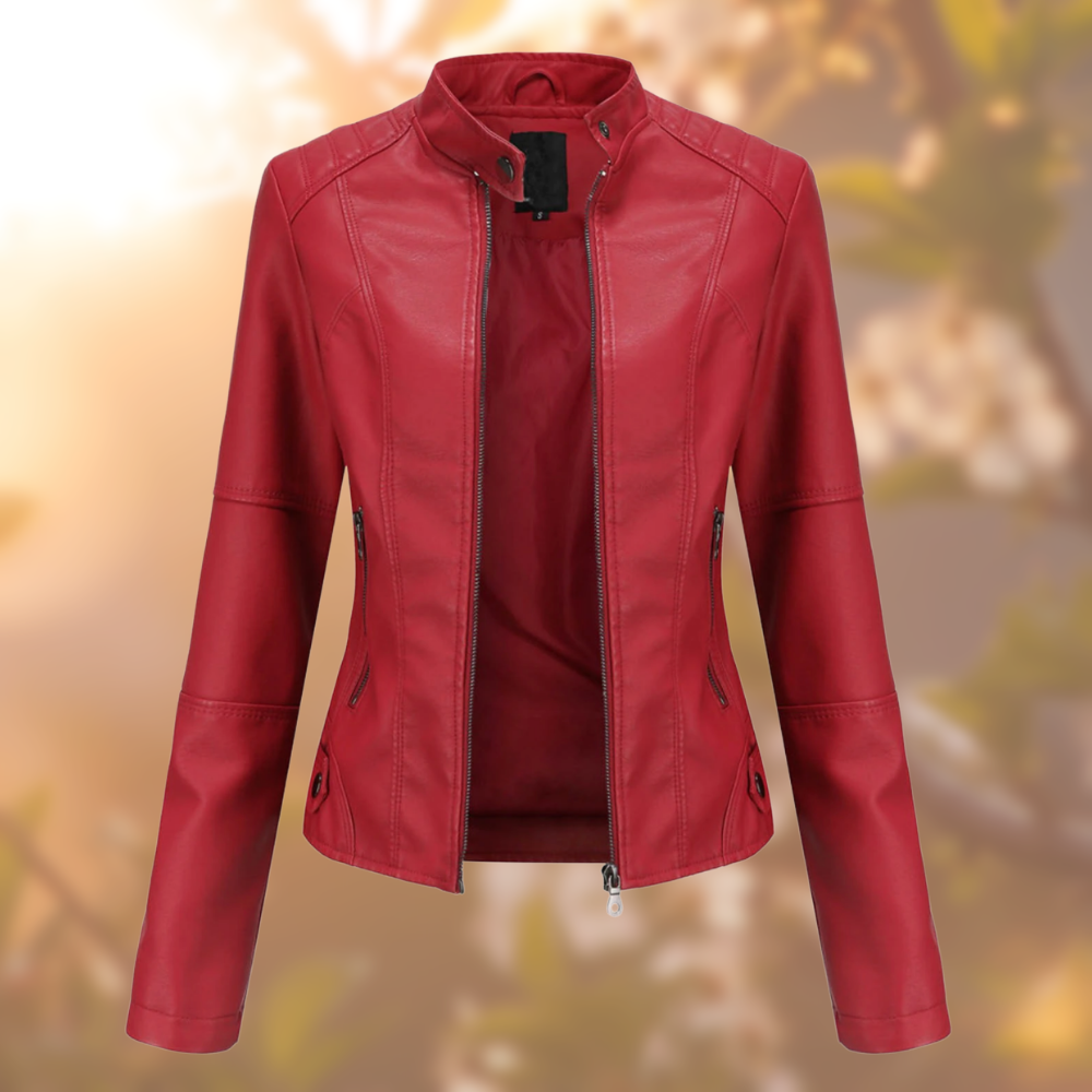 AMELIA™|Giacca in pelle stile moderno
