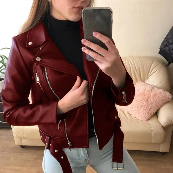 AVA™|Giacca in pelle casual resistente