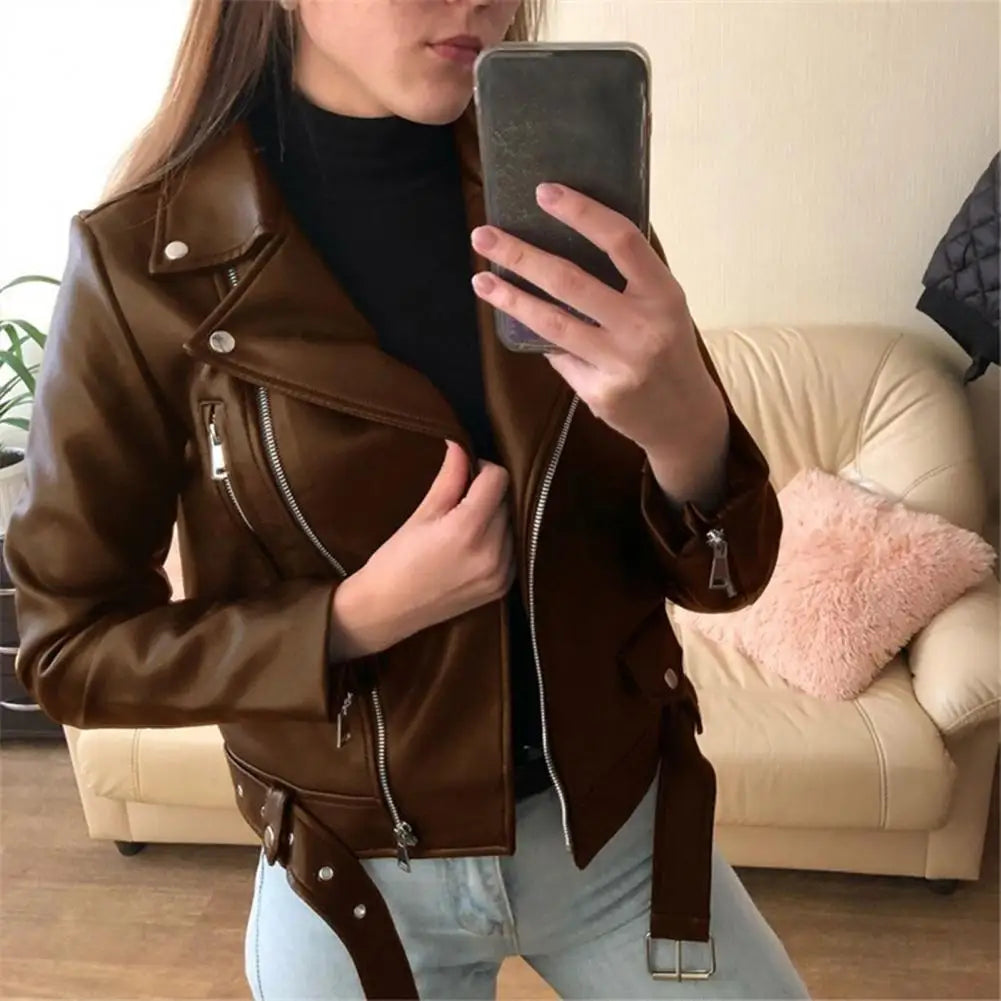AVA™|Giacca in pelle casual resistente