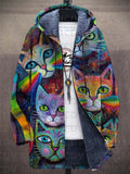 KALANOS™|LUXURIOUS CARDIGAN WITH ARTISTIC INSPIRATION