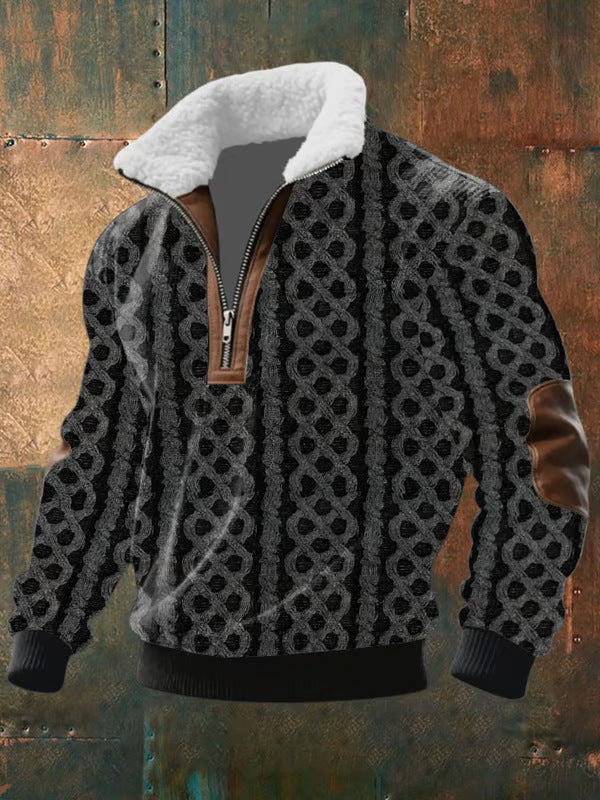 MARCO™|ZIP-UP SWEATER WITH A HIGH COLLAR