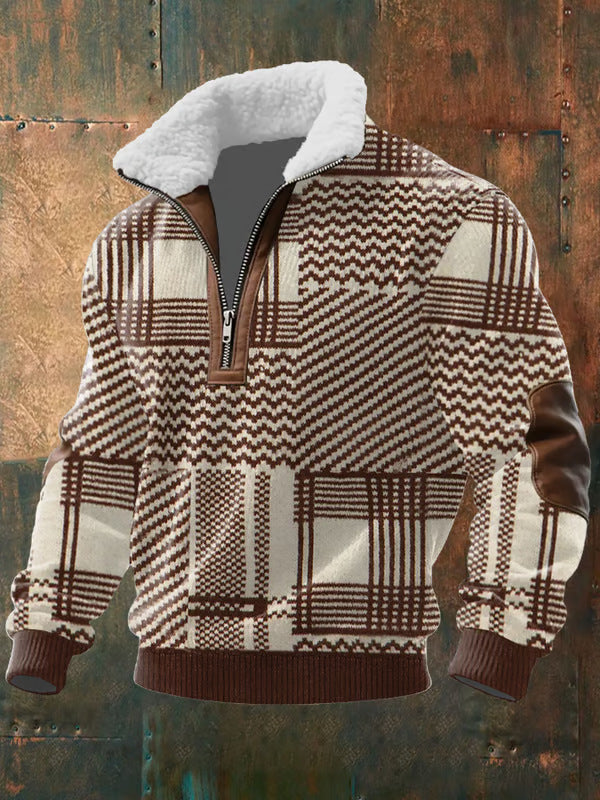 ADAM™|ZIP-UP SWEATER WITH A HIGH COLLAR