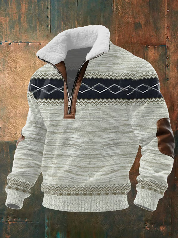 JIMMY™|ZIP-UP SWEATER WITH A HIGH COLLAR