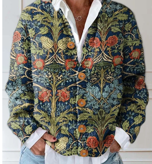 MIA™|ELEGANT FLORAL CARDIGAN