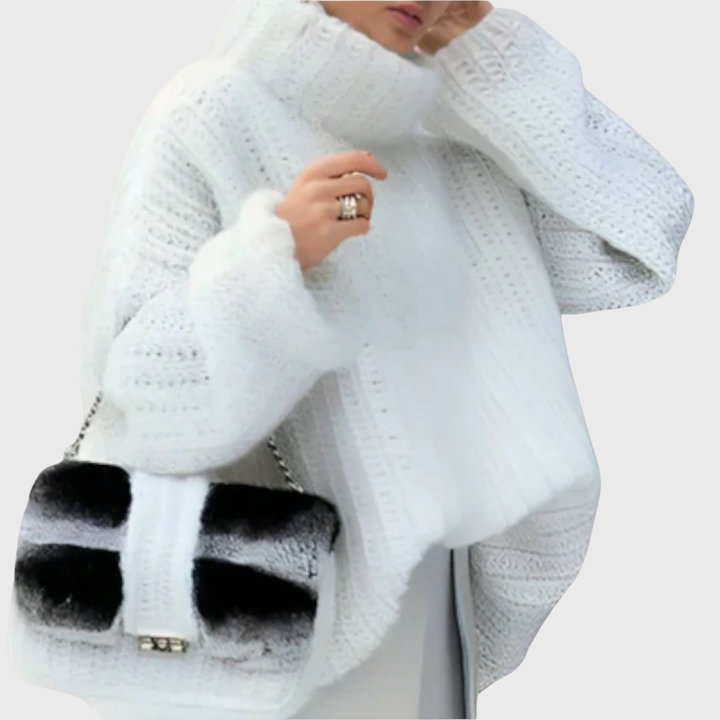 PAULINA™|PULLOVER CON CAPPUCCIO E MANICHE LUNGHE DA DONNA