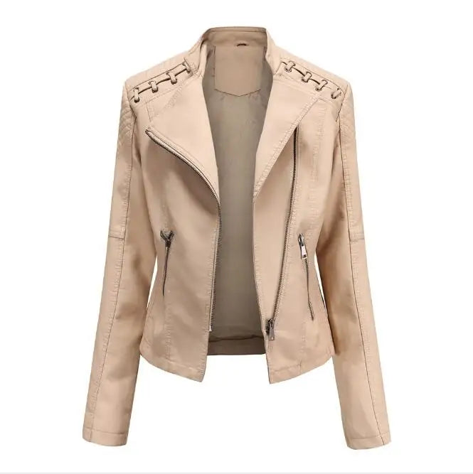 EMMA™|Giacca classica in pelle morbida