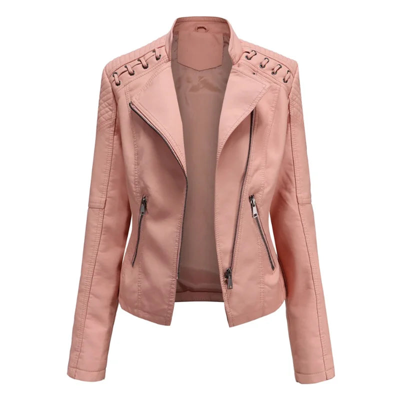 EMMA™|Giacca classica in pelle morbida
