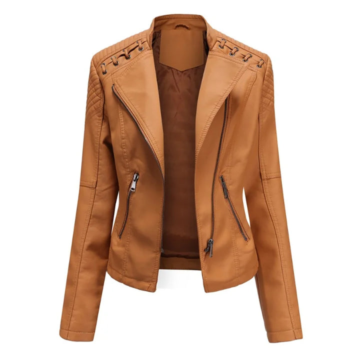 EMMA™|Giacca classica in pelle morbida