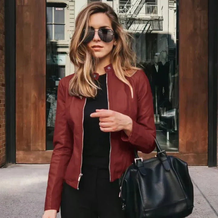 SOPHIA™|Giacca versatile in pelle pregiata