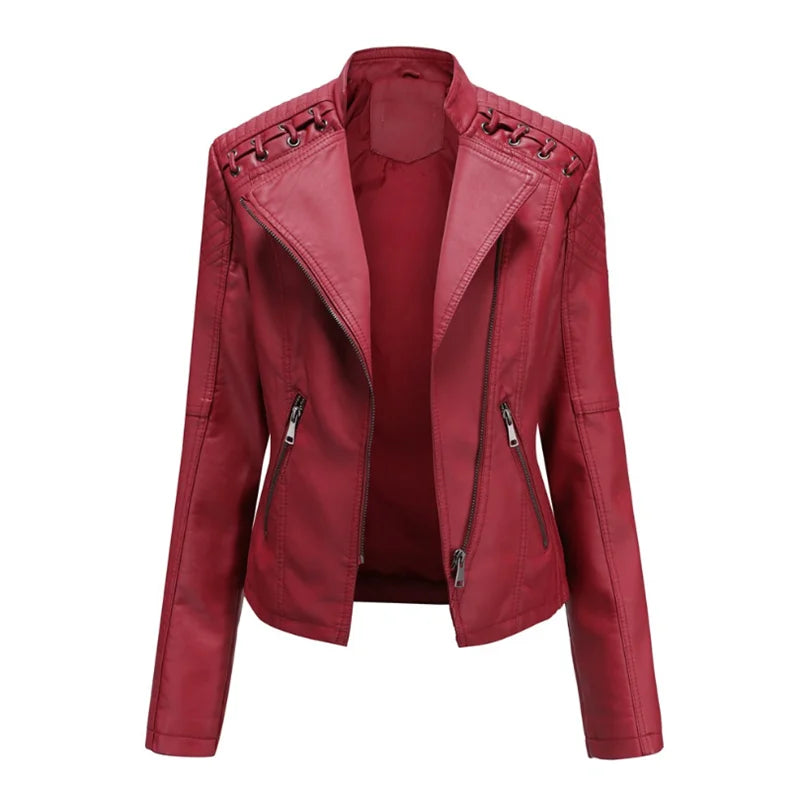 EMMA™|Giacca classica in pelle morbida