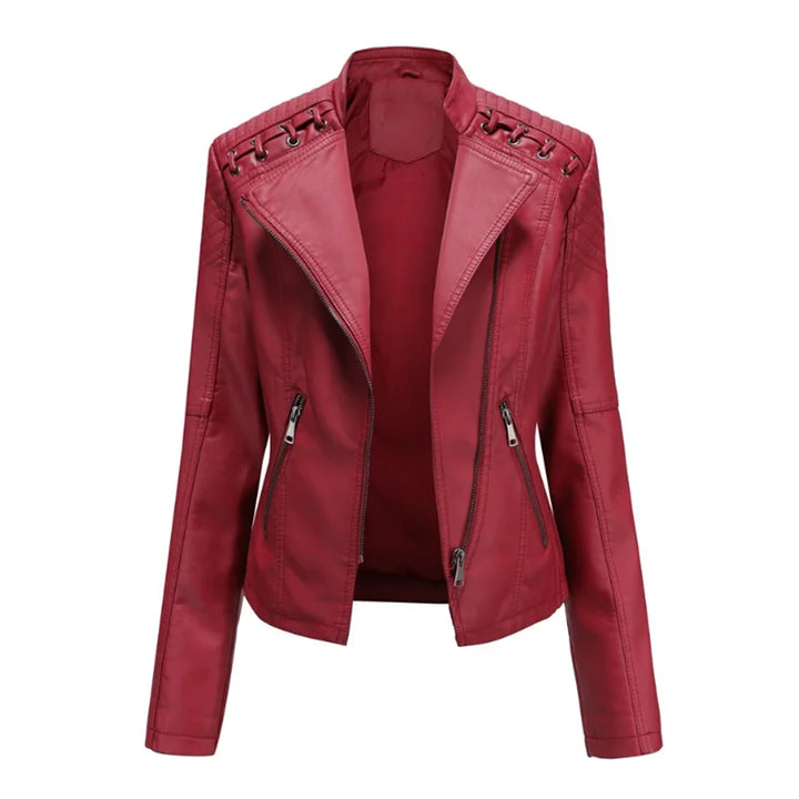 EMMA™|Giacca classica in pelle morbida
