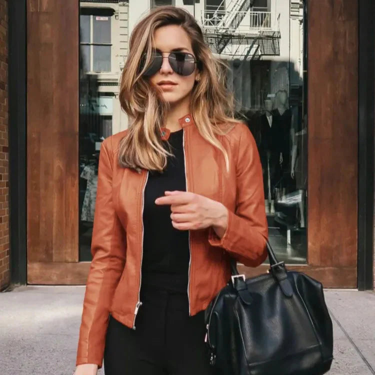 SOPHIA™|Giacca versatile in pelle pregiata