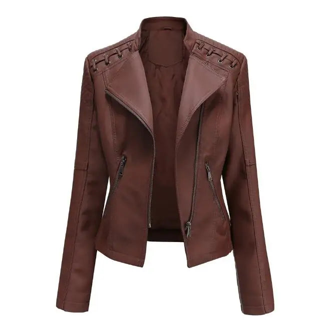 EMMA™|Giacca classica in pelle morbida