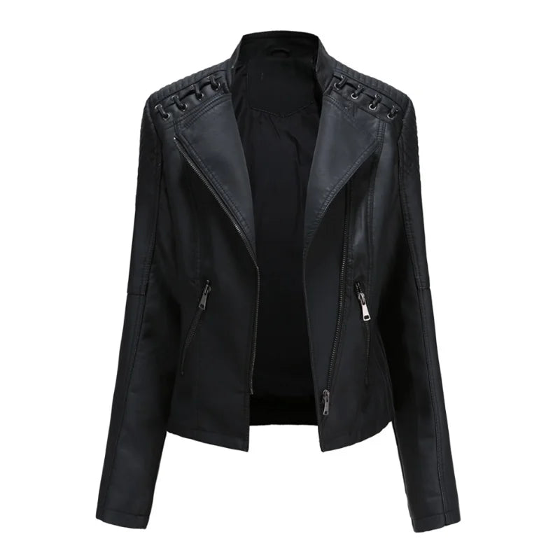 EMMA™|Giacca classica in pelle morbida