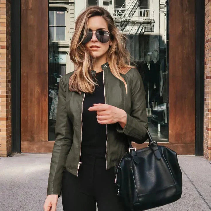 SOPHIA™|Giacca versatile in pelle pregiata