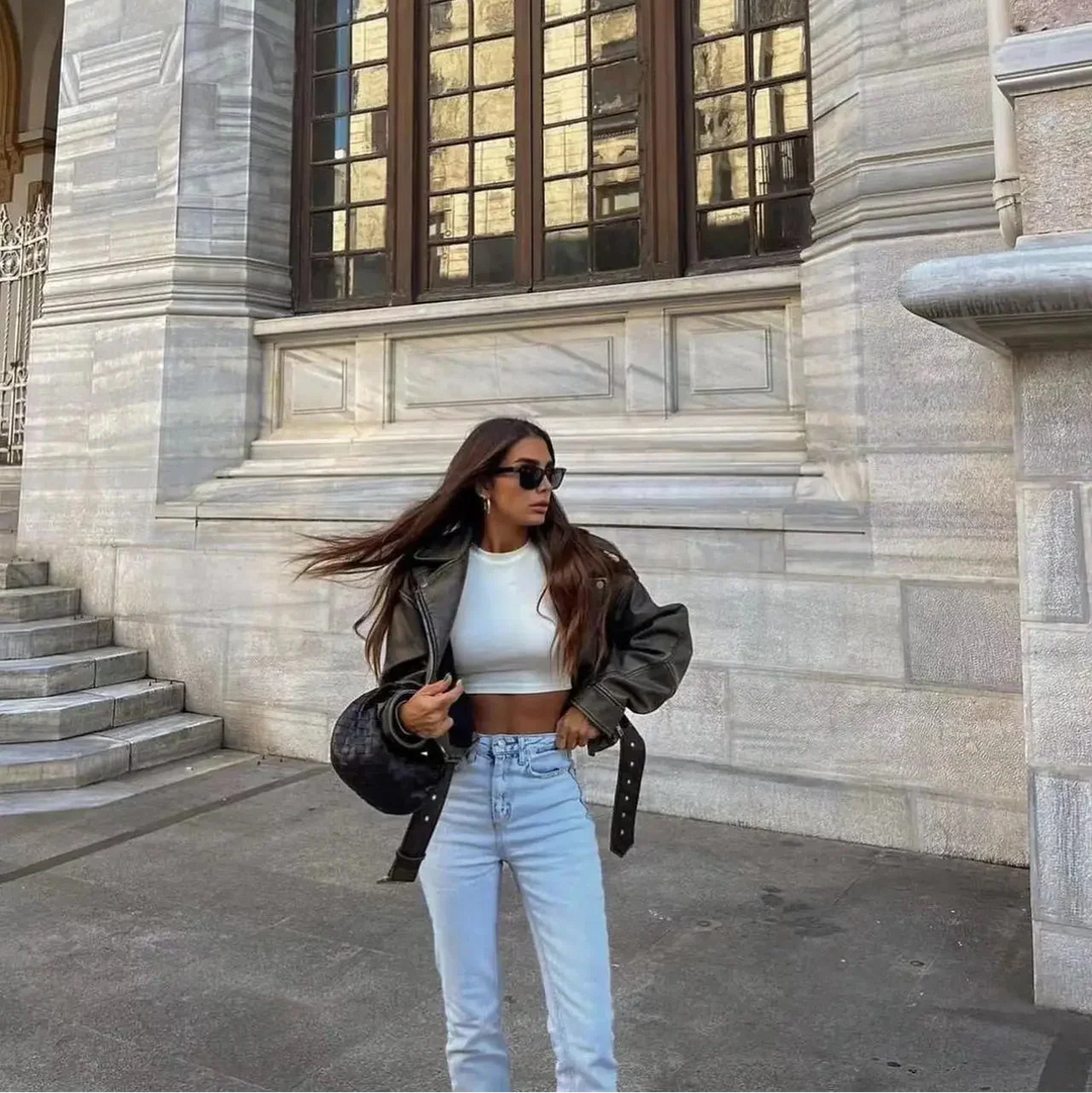ELLA™|Giacca versatile in pelle di qualità