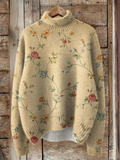ROSE™|VINTAGE FLORAL ART PRINT SWEATER